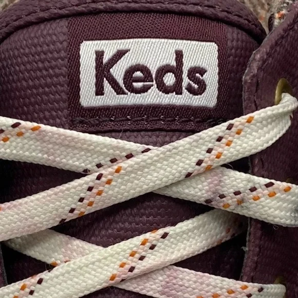 Keds Womens Shoes Scout Lace Up Boots Sz 9.5 Plum Purple Water Resistant Flat - Picture 5 of 13